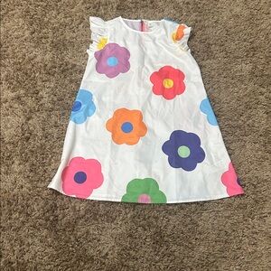 SHEIN White Dress with Pastel Accents